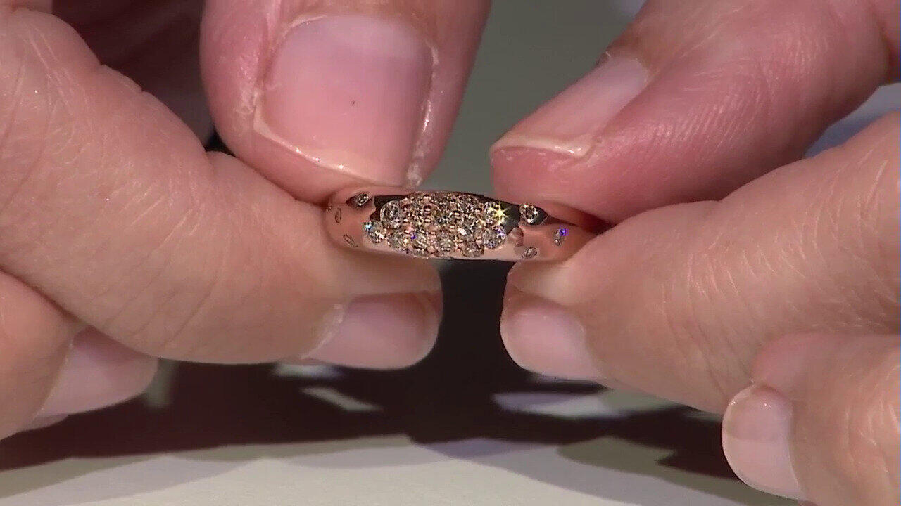 Video Bague en or et Diamant rose de France SI1 d'Argyle  (Annette)