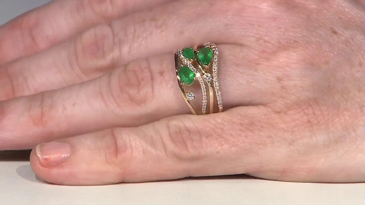 Video Pinkfarbener Saphir-Goldring (CIRARI)
