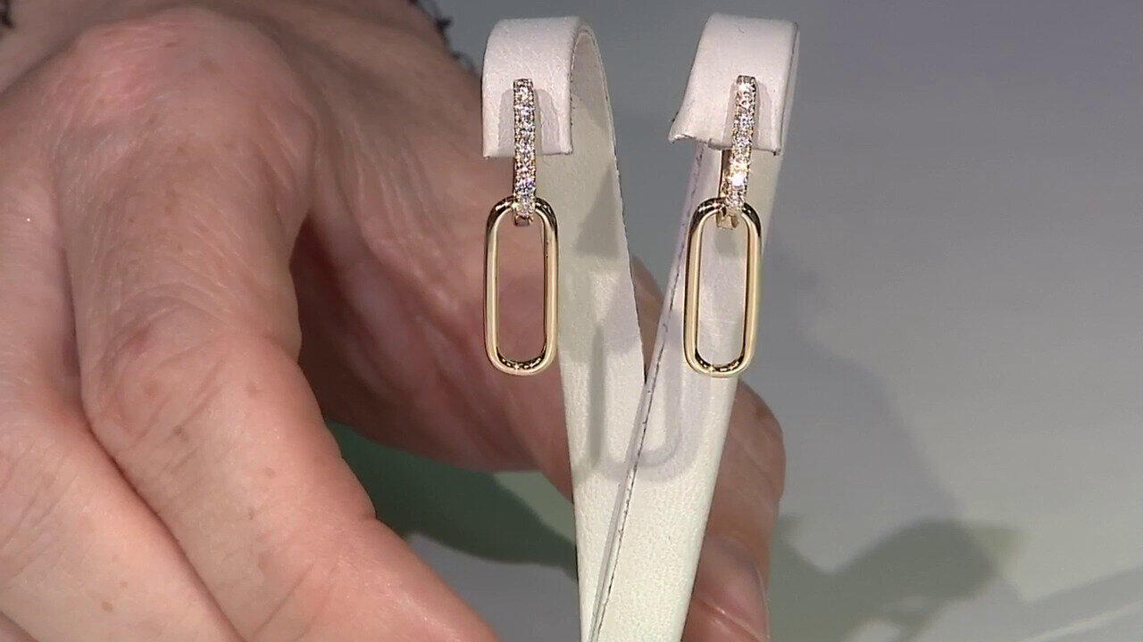 Video Pendientes en oro con Diamante I1 (H)  (CIRARI)