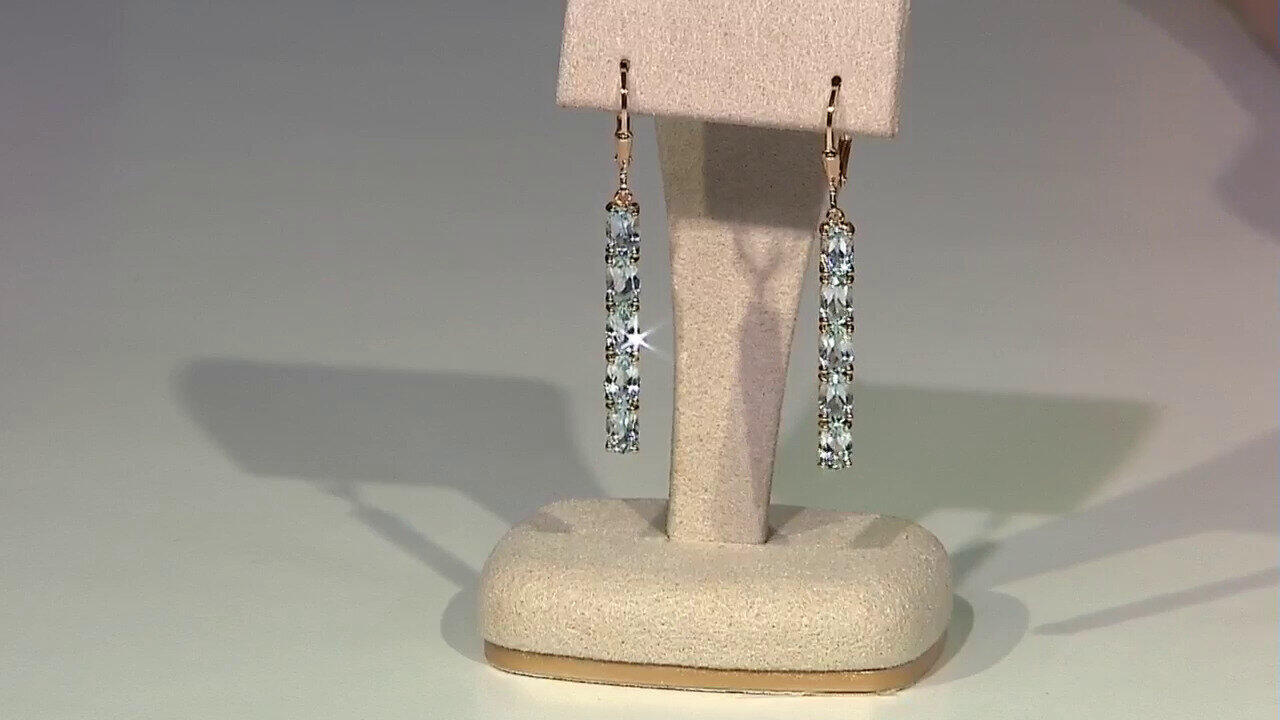 Video Sky Blue Topaz Silver Earrings