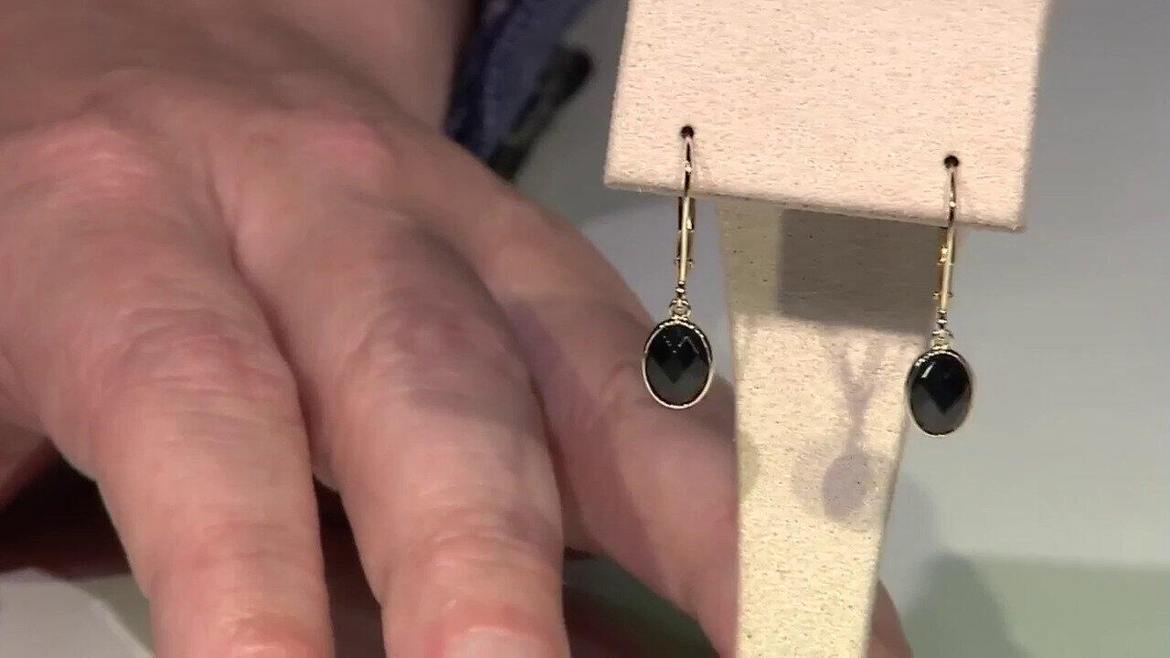 Video Pendientes en oro con Espinela negra