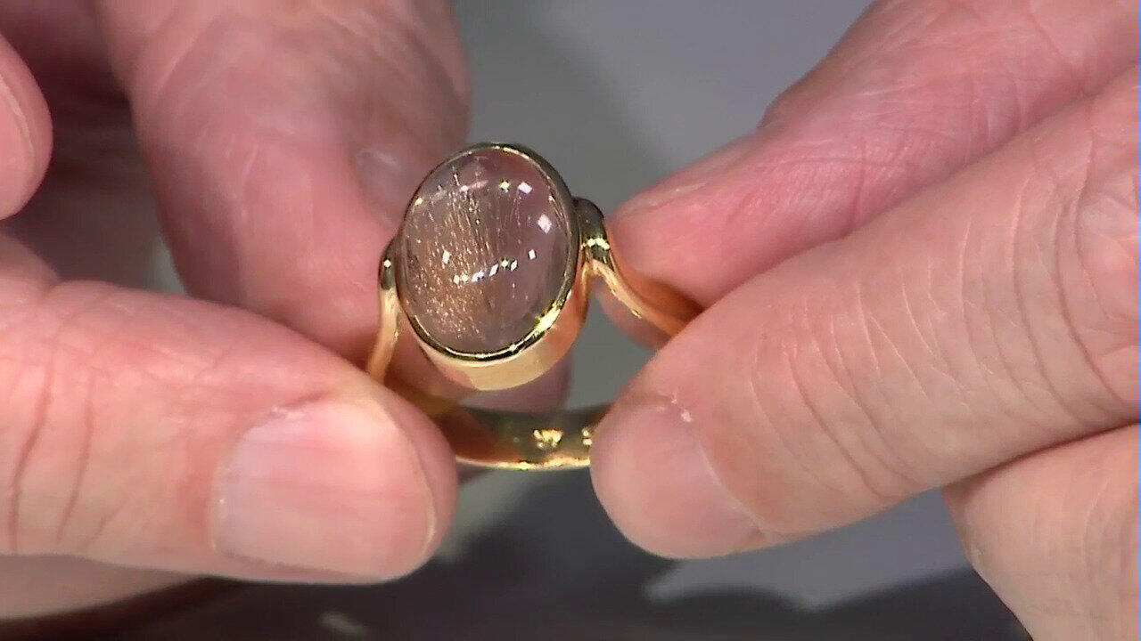 Video Zilveren ring met een rutielkwarts (Bali Barong)