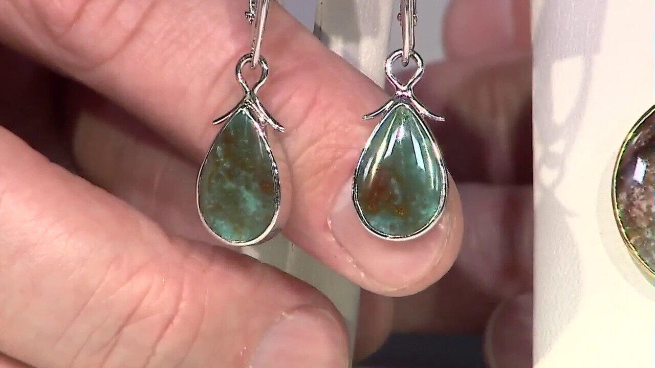 Video Petrified Opalized Wood Silver Pendant (Bali Barong)