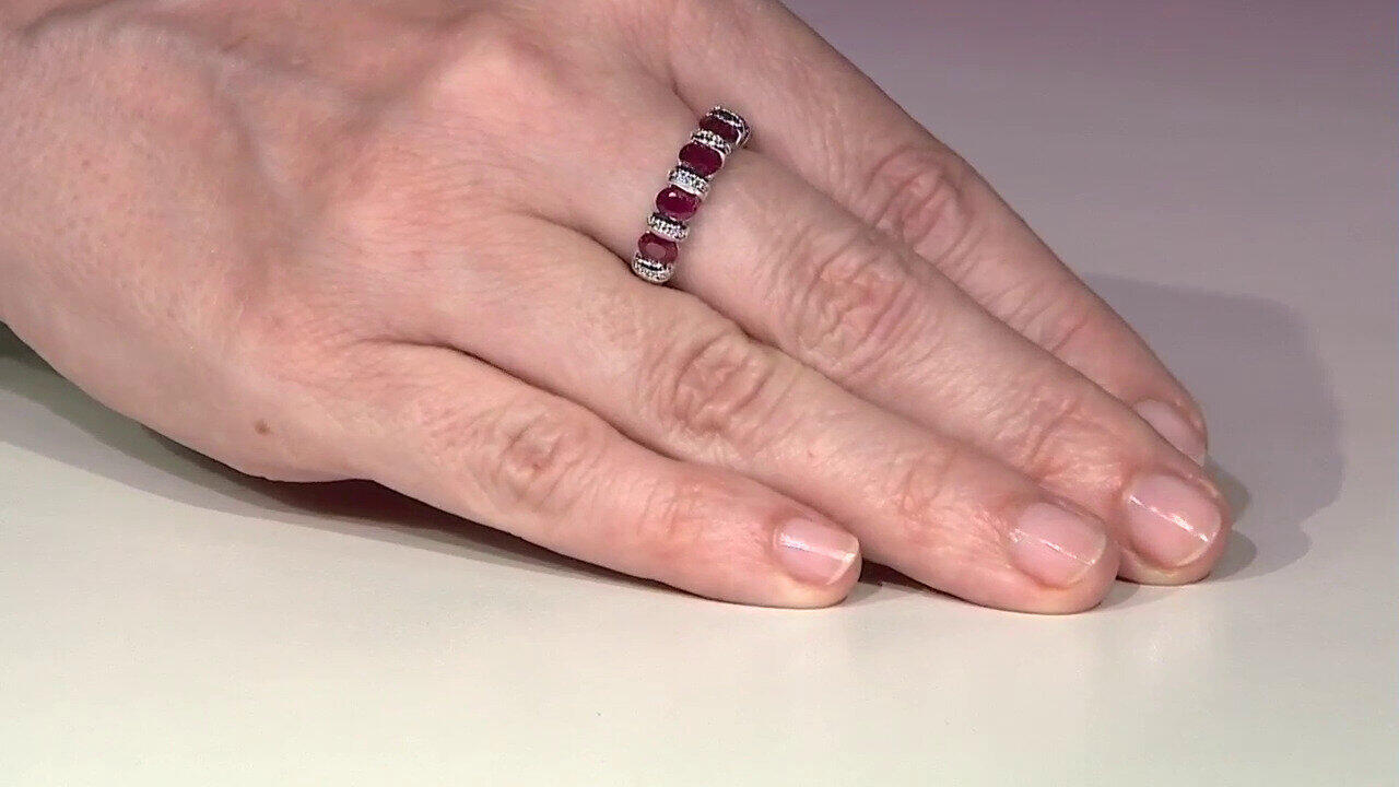 Video 14K AAA Mozambique Ruby Gold Ring (CIRARI)