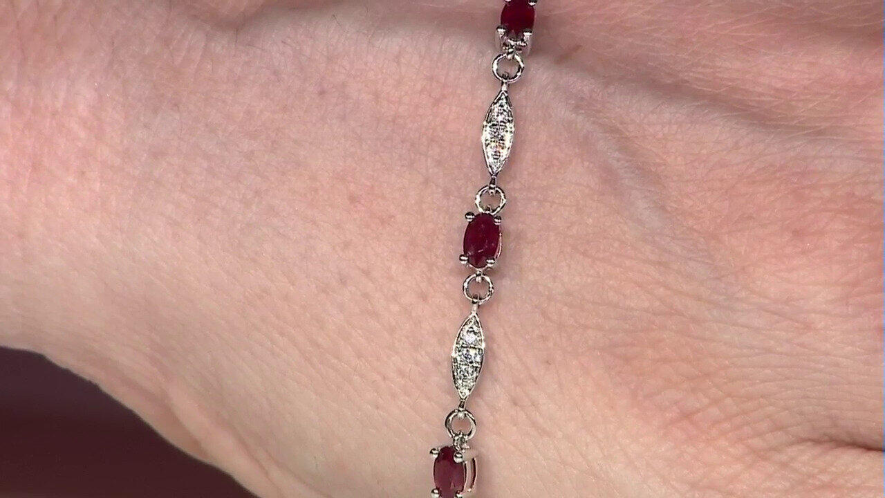 Video Brazalete en oro con Rubí de Mozambique AAA (CIRARI)