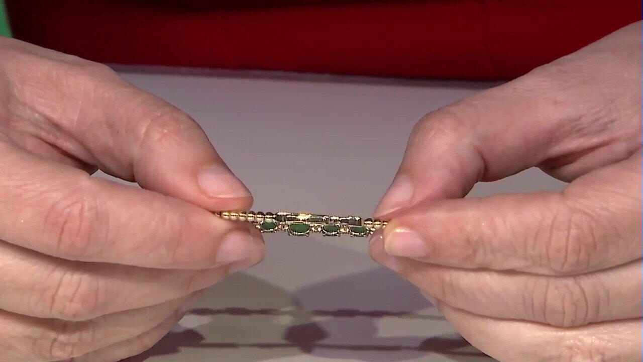 Video Bracelet en or et Emeraude de Zambie AAA (CIRARI)