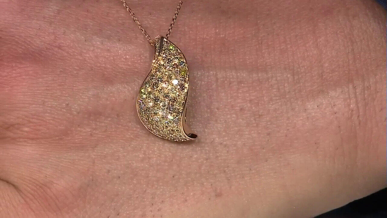 Video Collar en oro con Diamante fancy SI2 (CIRARI)