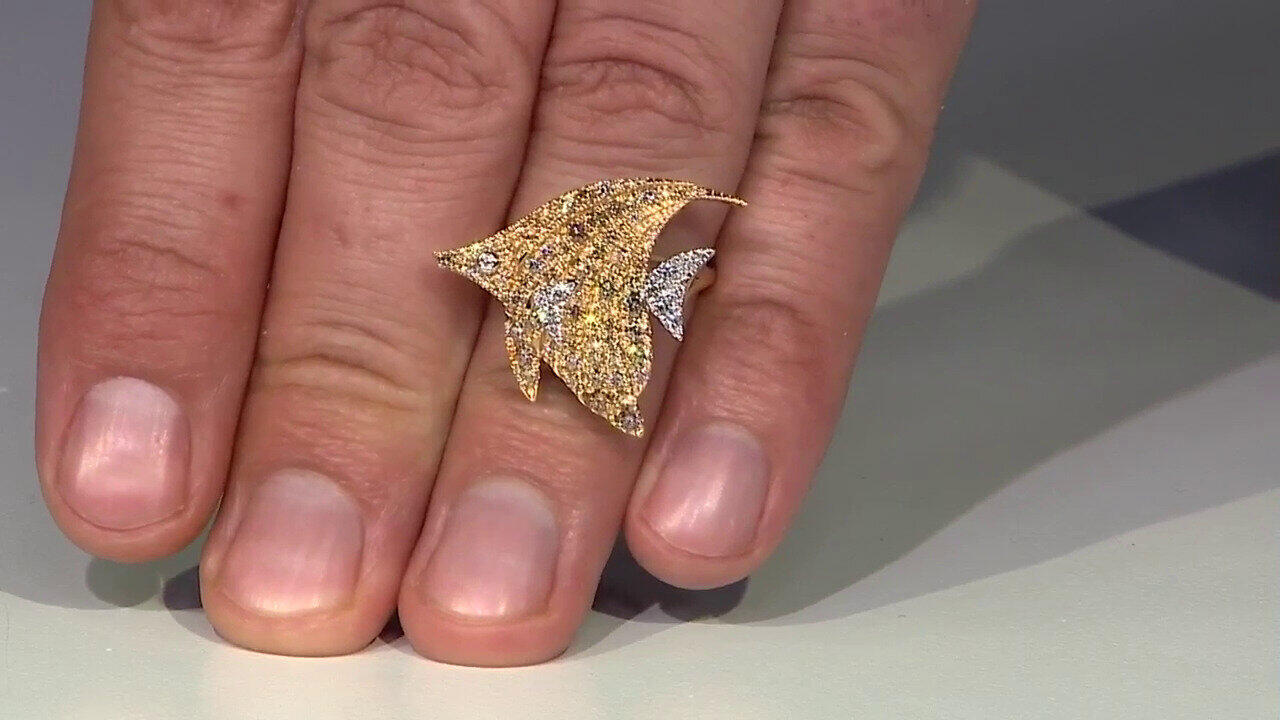 Video Anillo en oro con Diamante fancy SI2 (CIRARI)