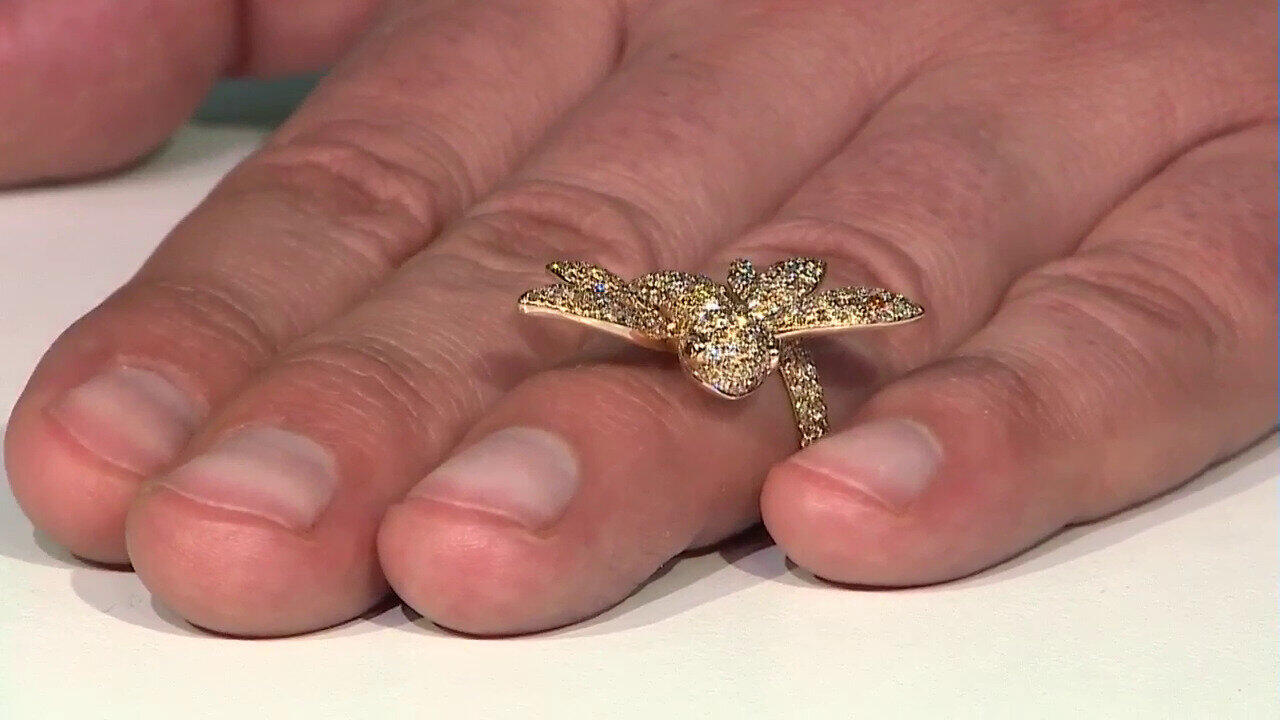 Video Anillo en oro con Diamante fancy SI2 (CIRARI)