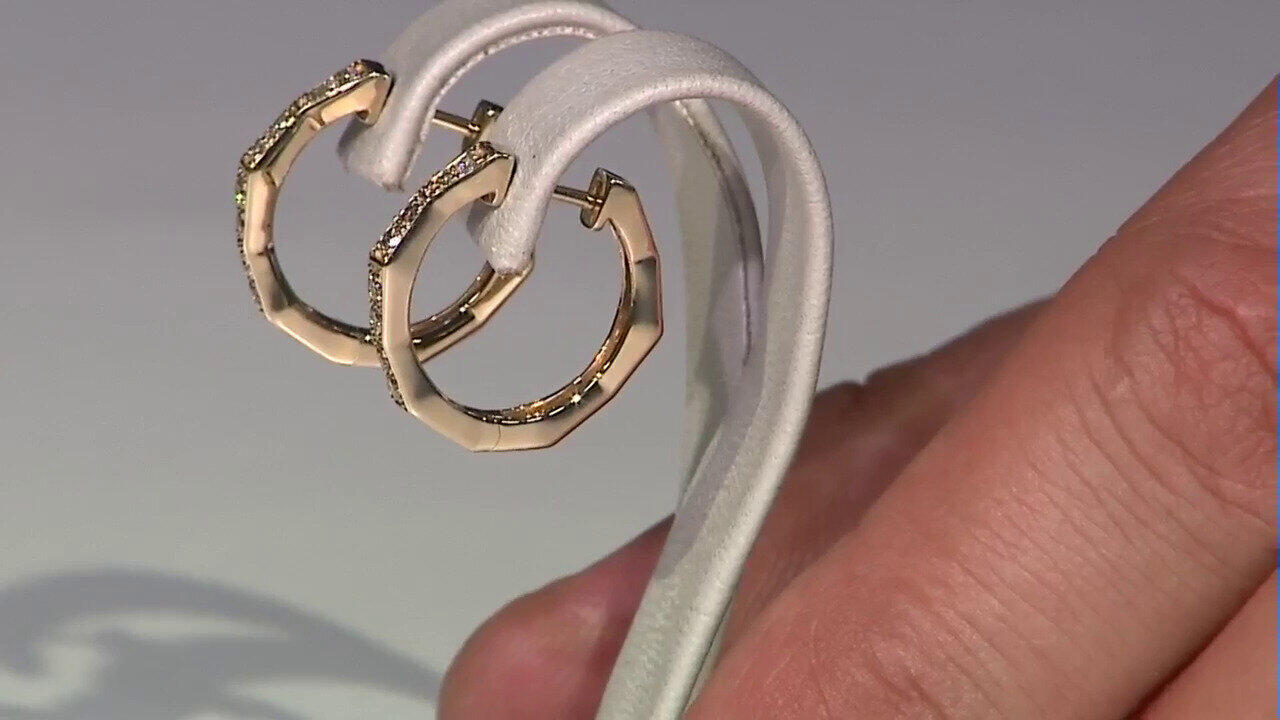 Video Pendientes en oro con Diamante fancy SI2 (CIRARI)