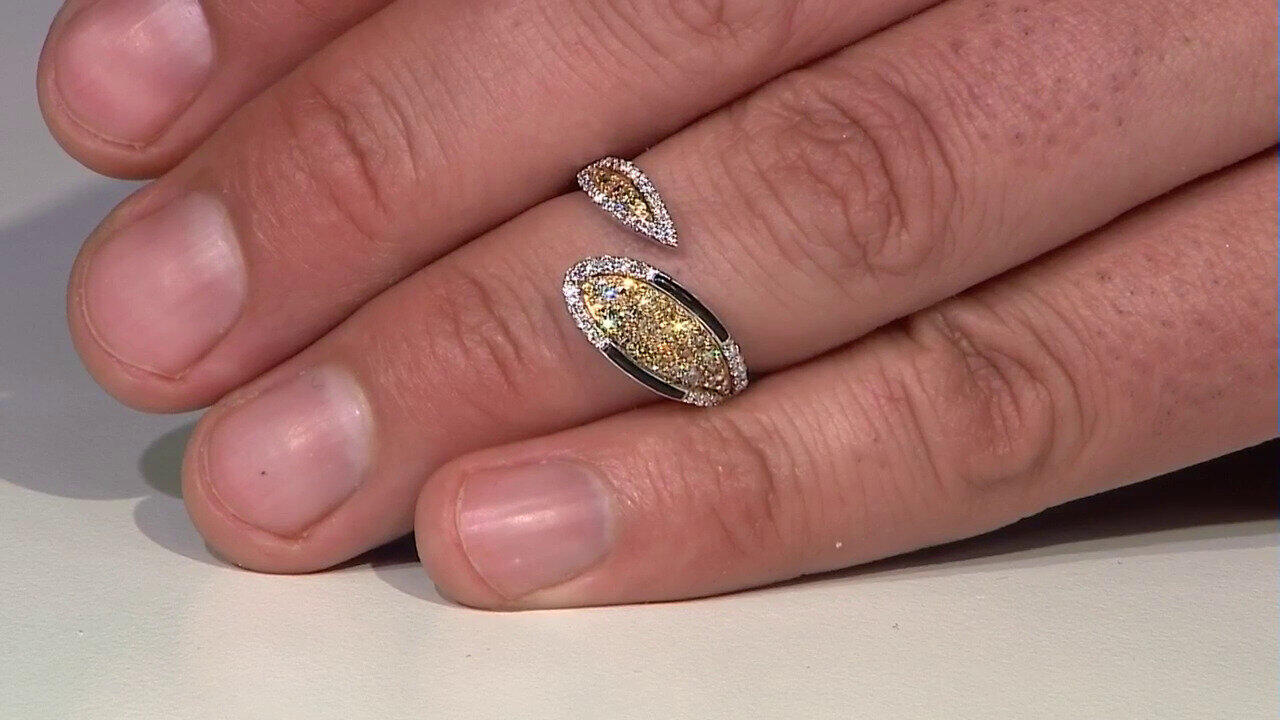 Video Anillo en oro con Diamante fancy SI2 (CIRARI)