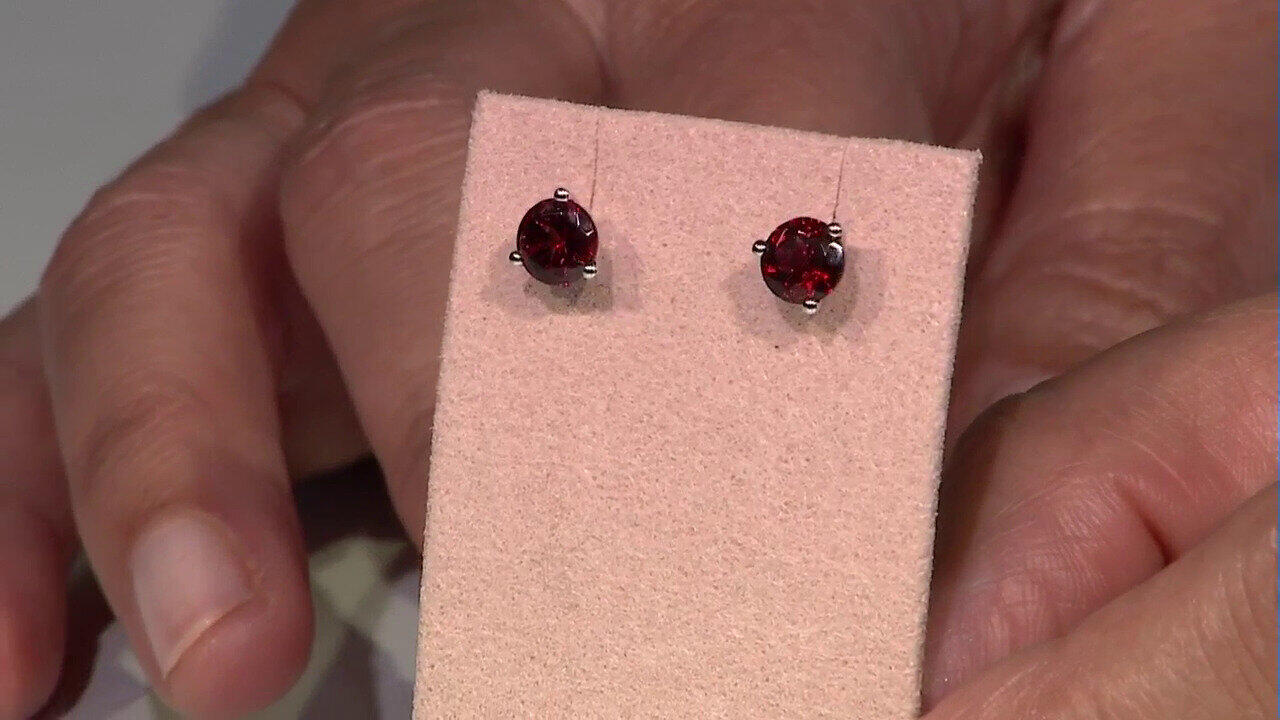 Video Boucles d'oreilles en or et Grenat de Malaya (CIRARI)