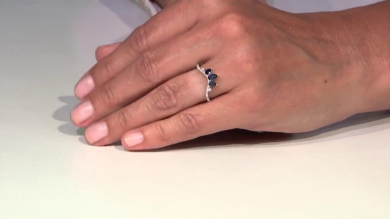 Video Bague en or et Saphir bleu de Ceylan (CIRARI)