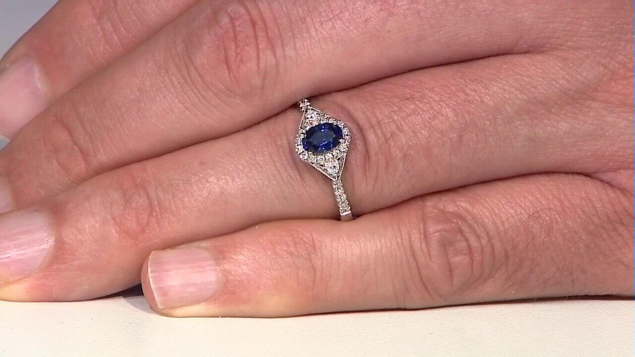 Video 14K Ceylon Blue Sapphire Gold Ring (CIRARI)