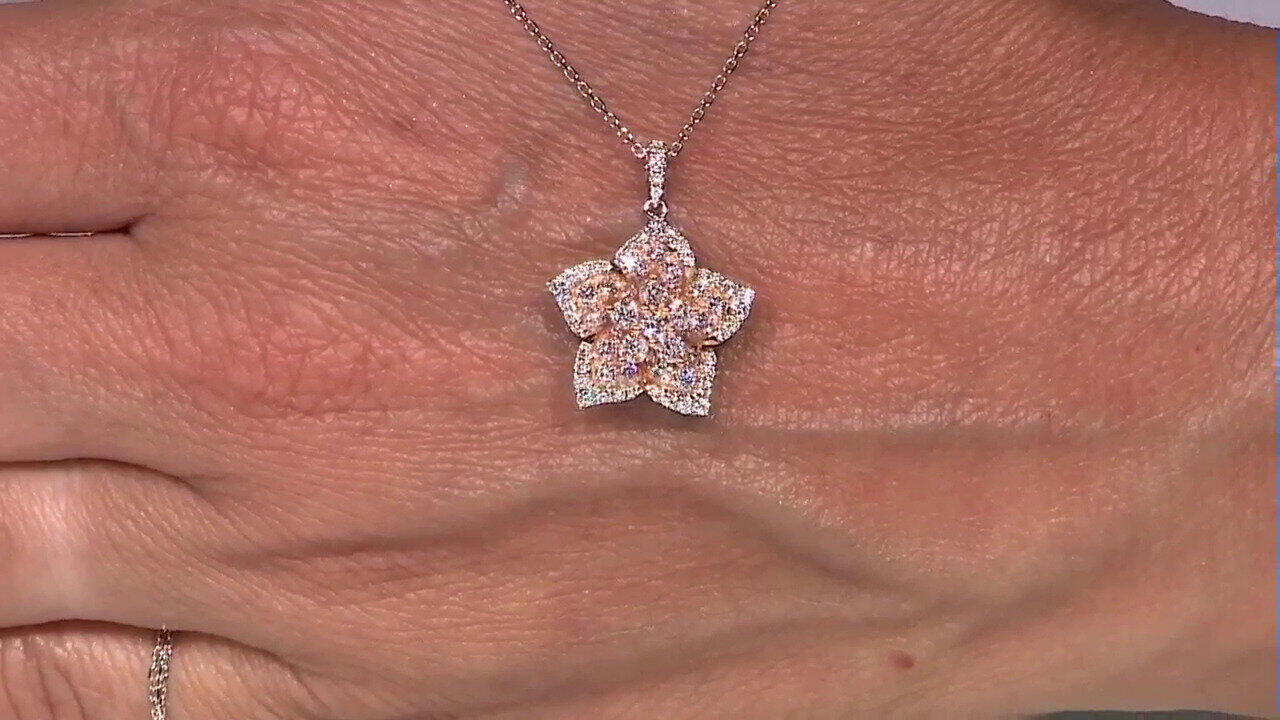 Video 18K I1 Pink Diamond Gold Necklace (CIRARI)