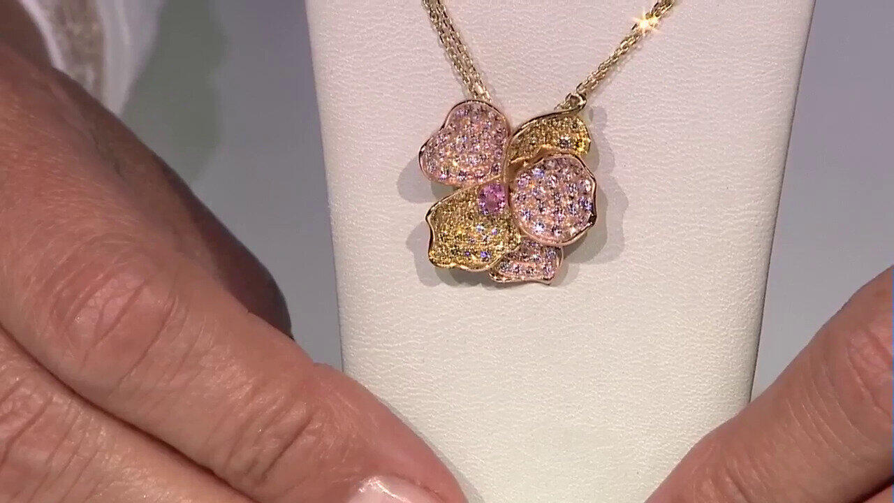 Video 18K Pink Sapphire Gold Necklace (CIRARI)