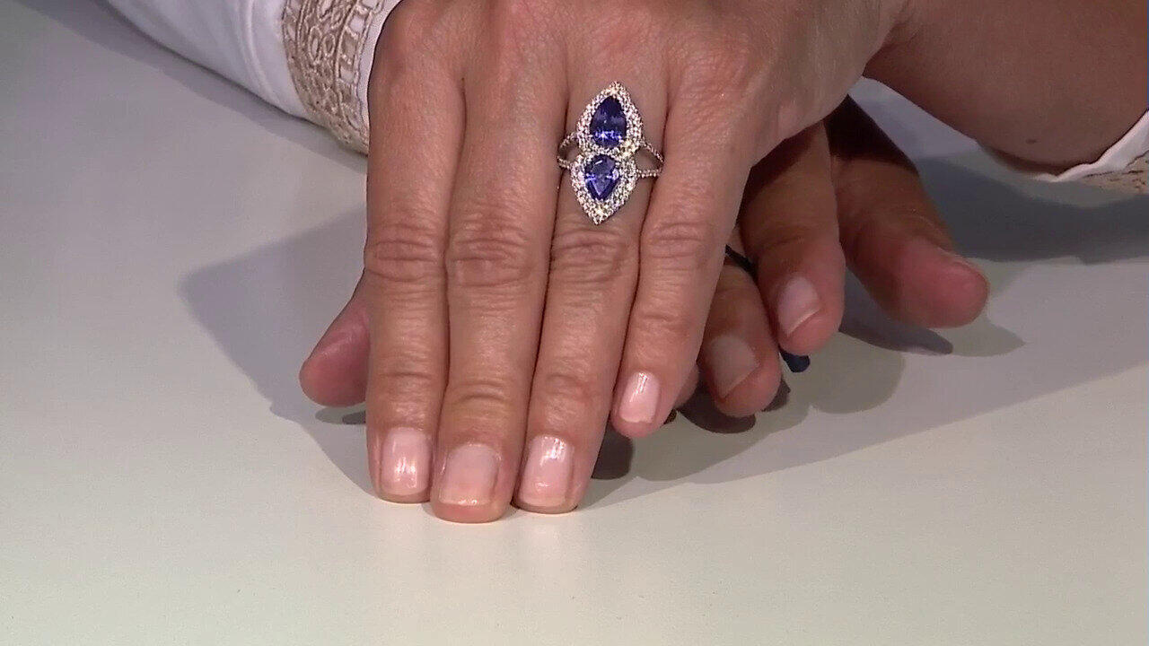 Video 18K AAA Tanzanite Gold Ring (CIRARI)