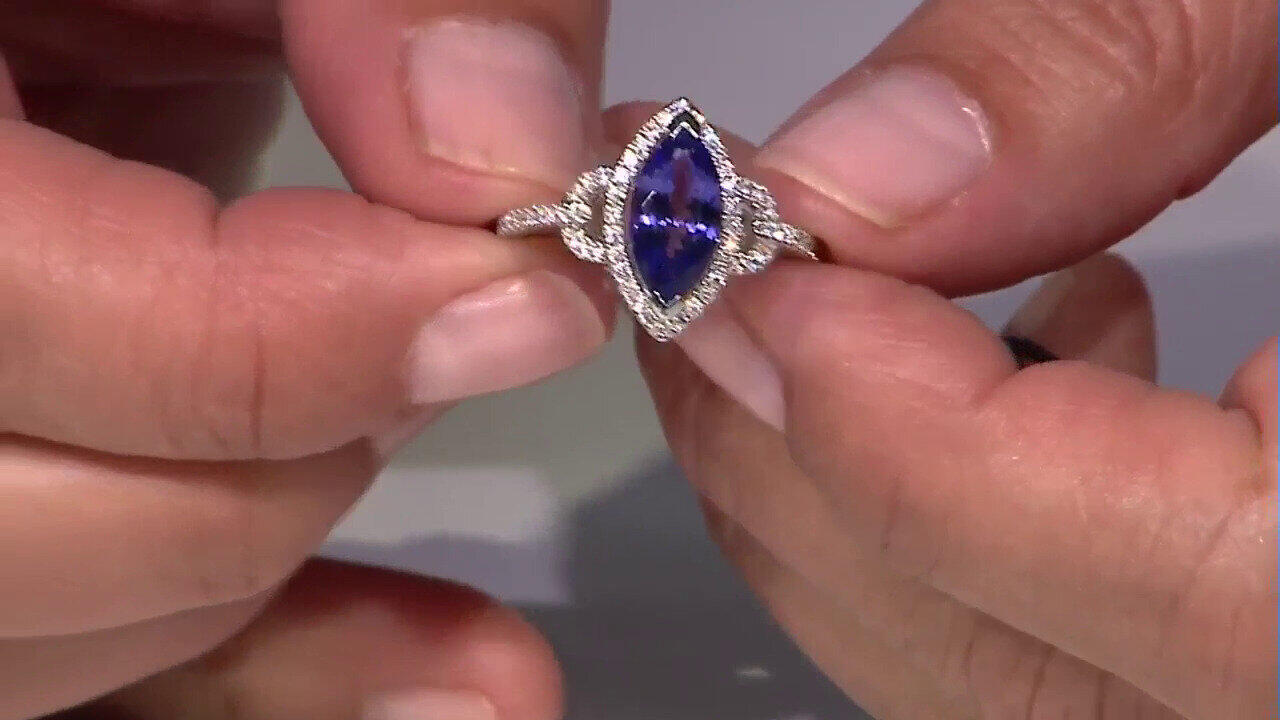 Video 18K AAA Tanzanite Gold Ring (CIRARI)