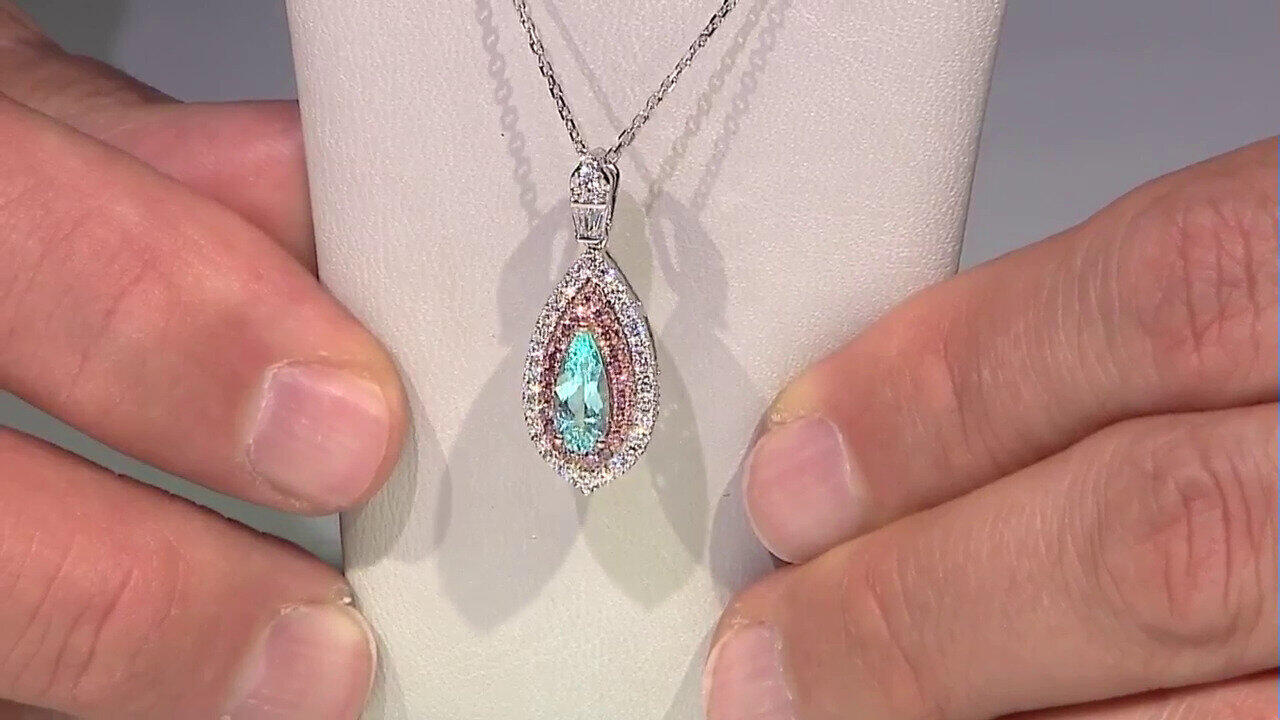 Video Gouden halsketting met een Paraiba toermalijn (CIRARI)