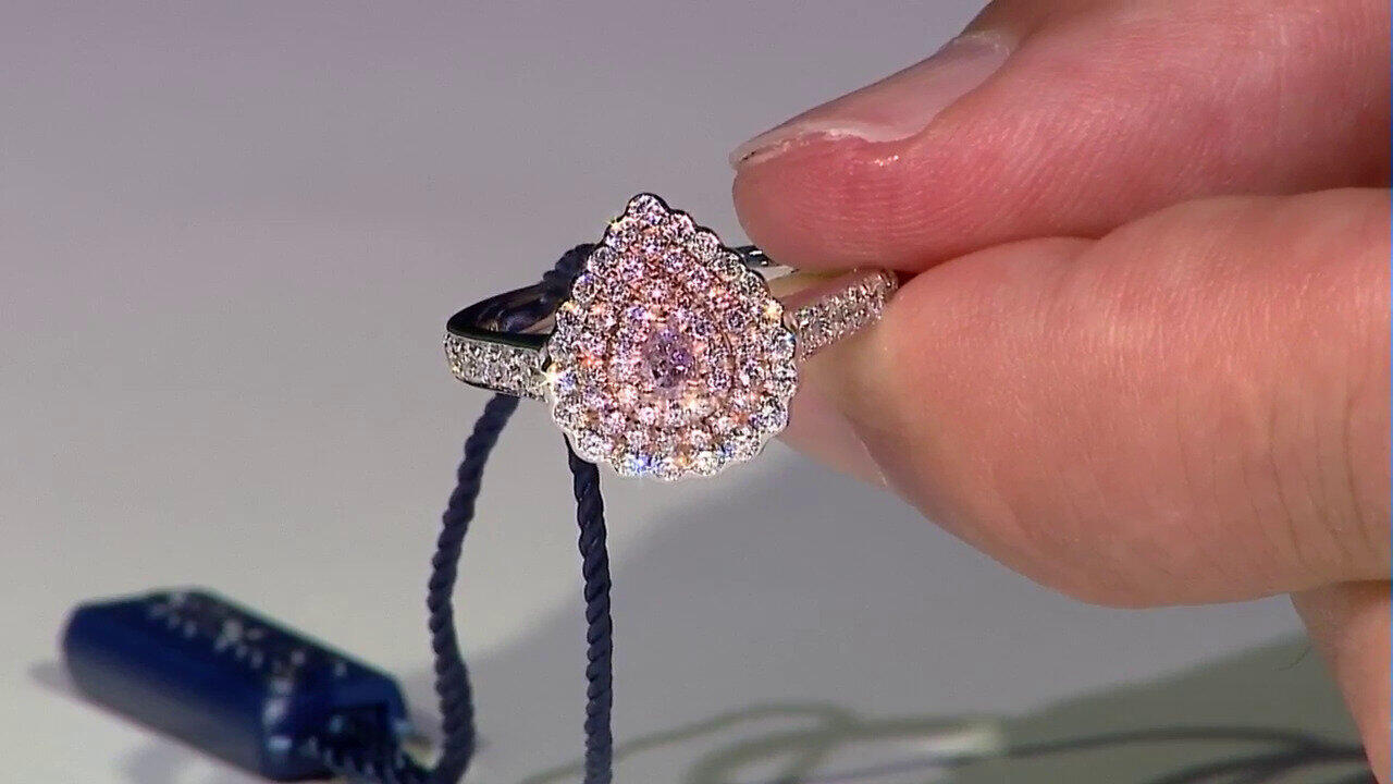 Video Gouden ring met een I1 Roze Diamant (CIRARI)