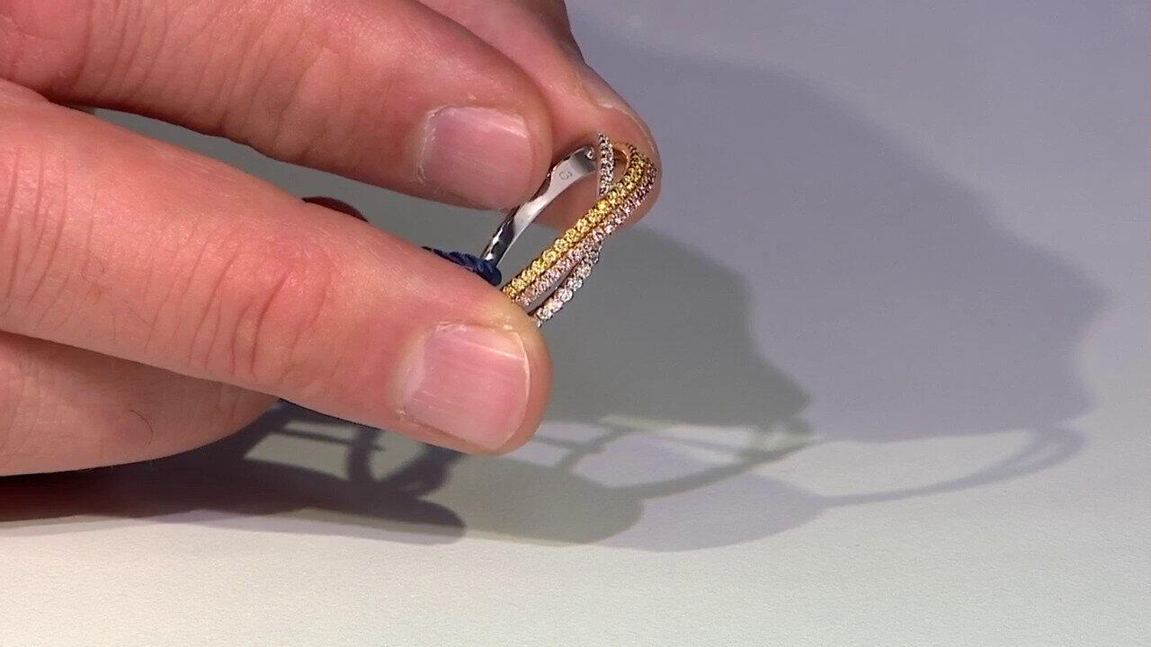 Video Anillo en oro con Diamante rosa I1 (CIRARI)