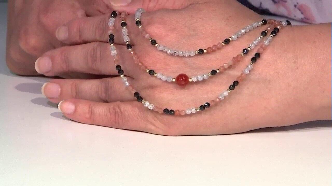 Video Collana in argento con Agata Rossa (Riya)