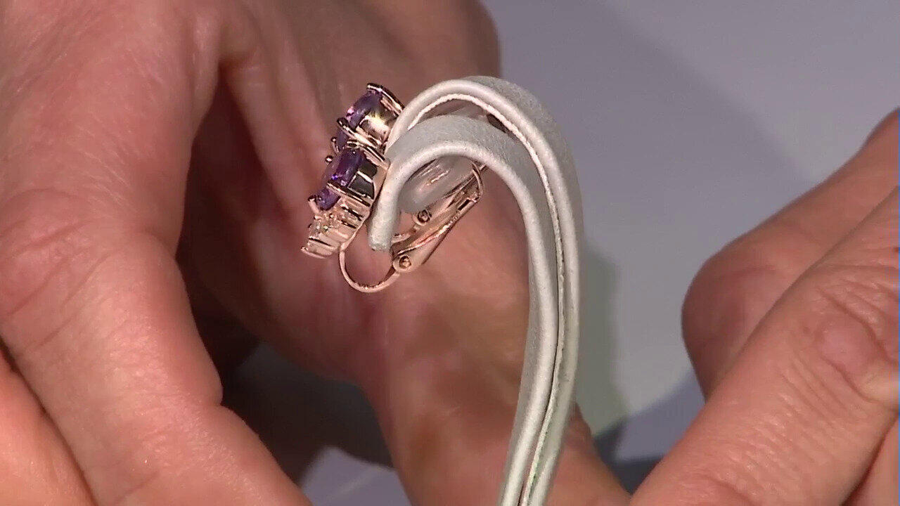 Video Boucles d'oreilles en argent et Améthyste