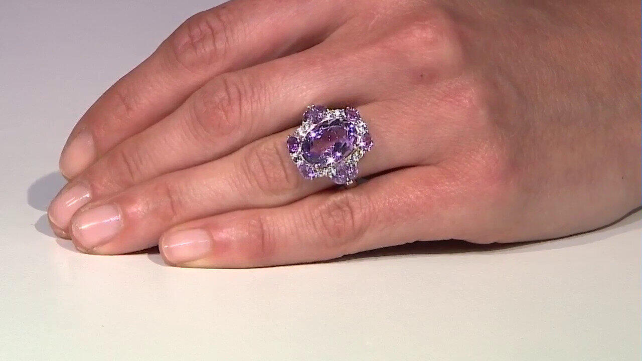Video Bolivian Amethyst Silver Ring