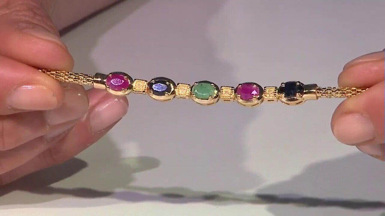 Video Zambian Emerald Silver Bracelet