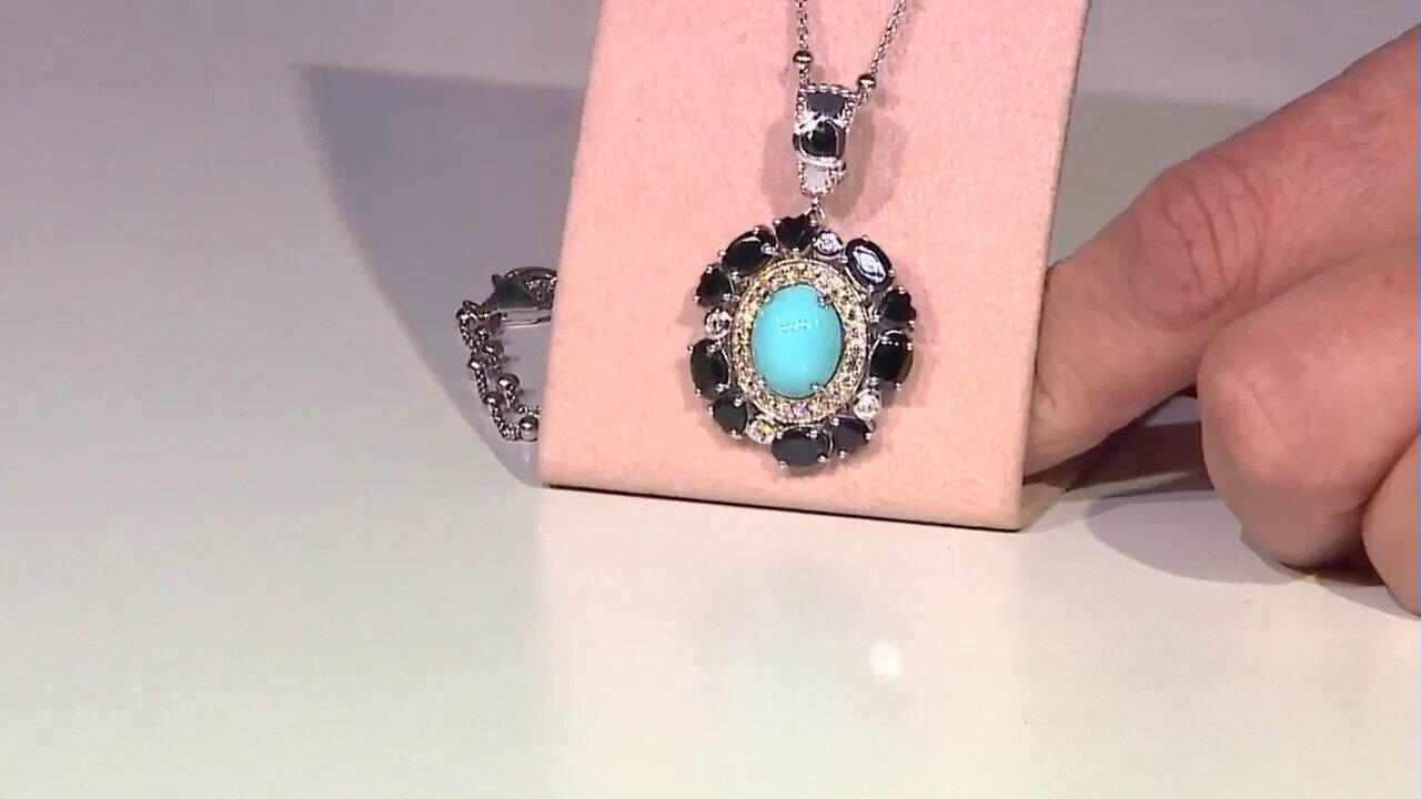 Video Zilveren halsketting met een Sleeping Beauty Turkoois (Dallas Prince Designs)