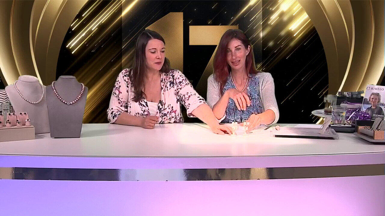 Video Pfirsichfarbene Süßwasserzuchtperlen-Silberohrringe (TPC)
