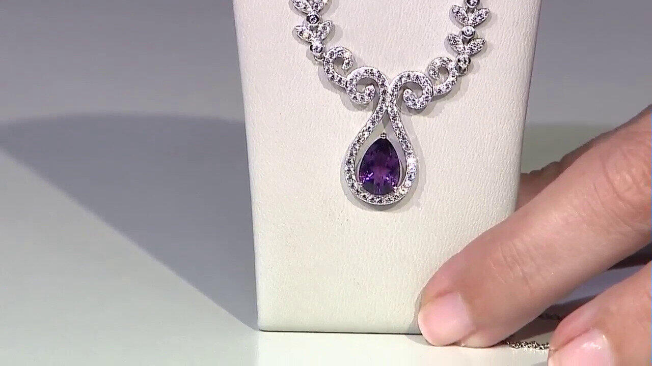 Video Sambia-Amethyst-Silbercollier