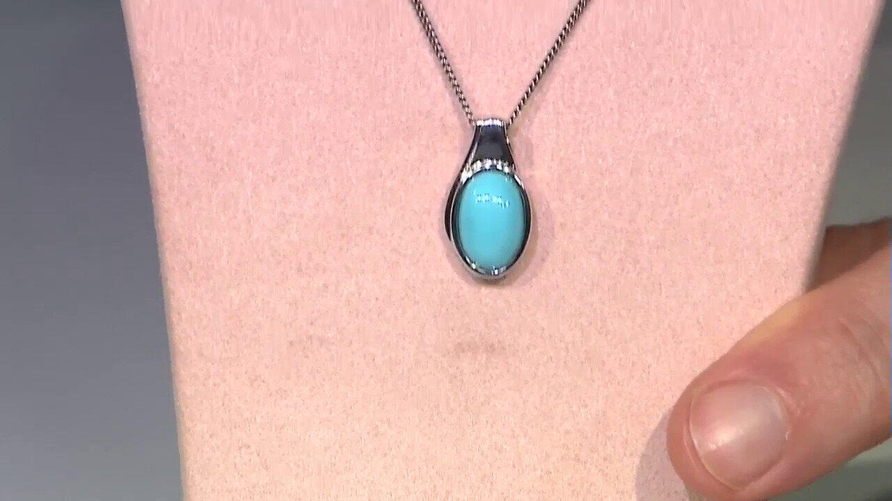 Video Sleeping Beauty Turquoise Silver Pendant (Faszination Türkis)