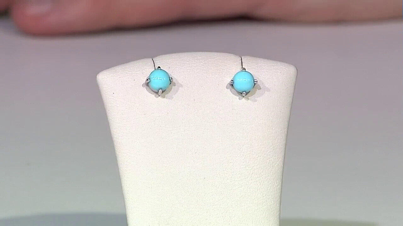 Video Boucles d'oreilles en argent et Turquoise Sleeping Beauty