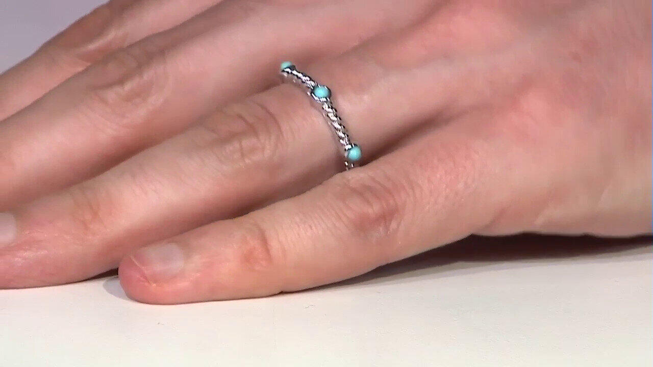 Video Anillo en plata con Turquesa bella durmiente (Faszination Türkis)