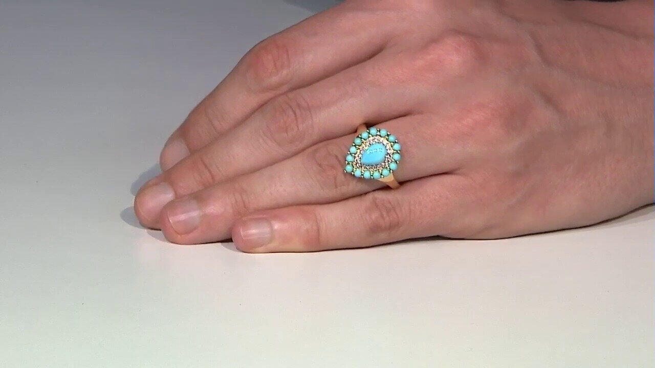 Video Zilveren ring met een Sleeping Beauty Turkoois (Faszination Türkis)