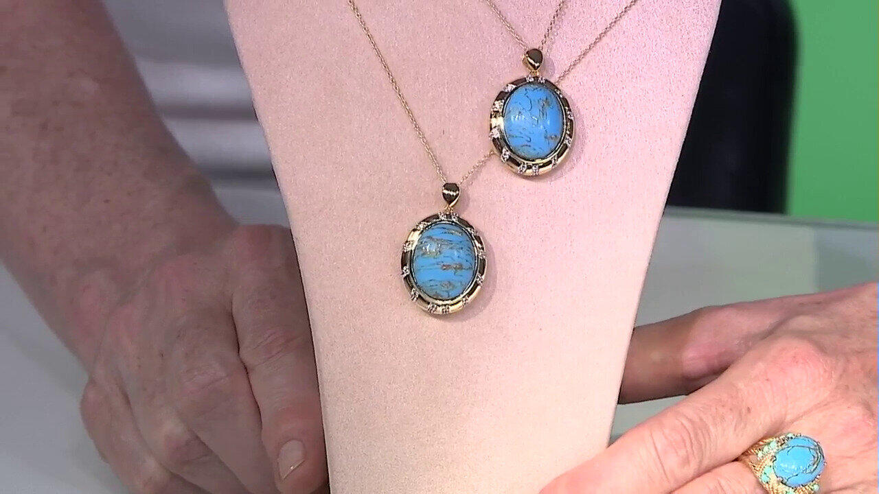Video Boucles d'oreilles en argent et Turquoise Sleeping Beauty (Faszination Türkis)