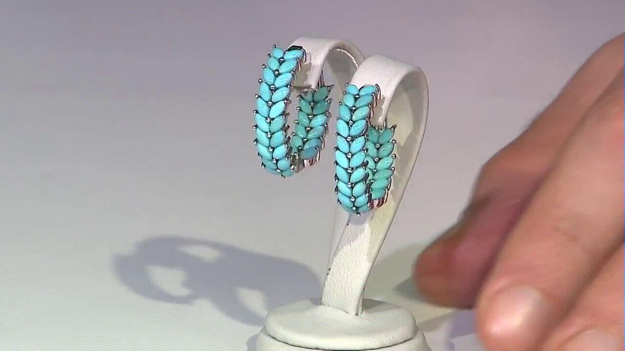 Video Boucles d'oreilles en argent et Turquoise Sleeping Beauty (Faszination Türkis)