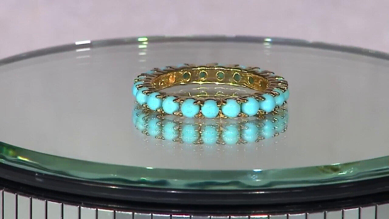 Video Zilveren ring met Sleeping Beauty Turkooisen (Faszination Türkis)