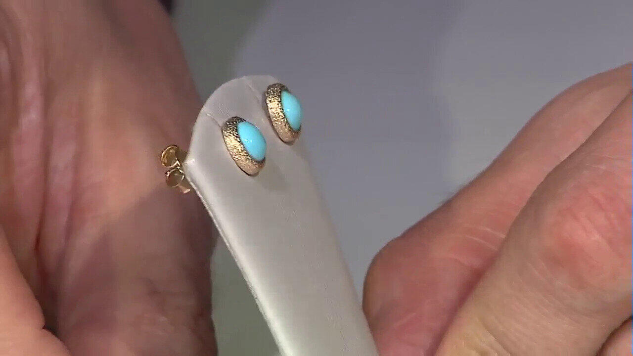 Video Boucles d'oreilles en argent et Turquoise Sleeping Beauty (Faszination Türkis)