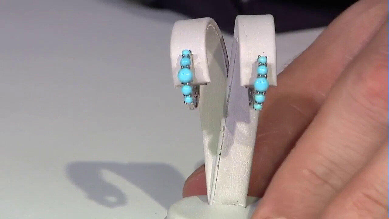 Video Boucles d'oreilles en argent et Turquoise Sleeping Beauty (Faszination Türkis)