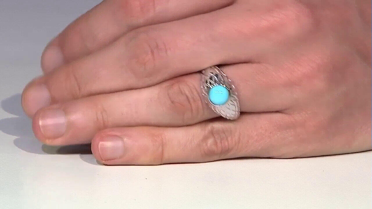 Video Zilveren ring met een Sleeping Beauty Turkoois (Faszination Türkis)