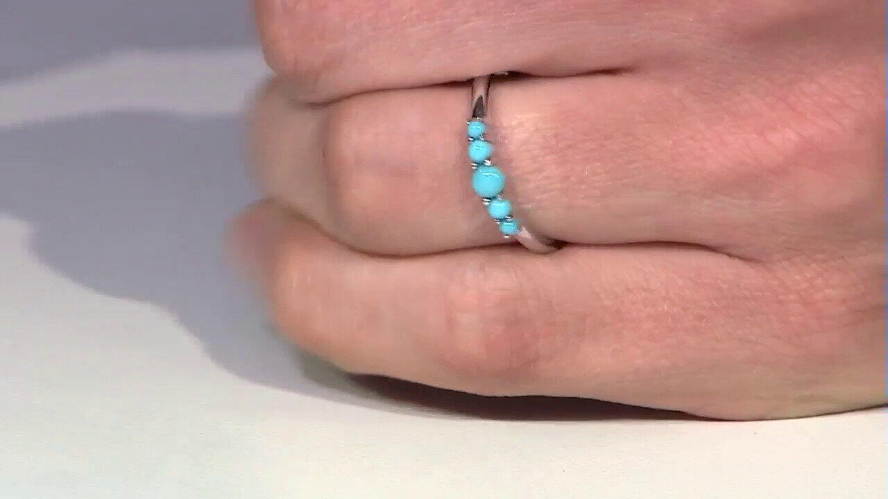 Video Zilveren ring met een Sleeping Beauty Turkoois (Faszination Türkis)