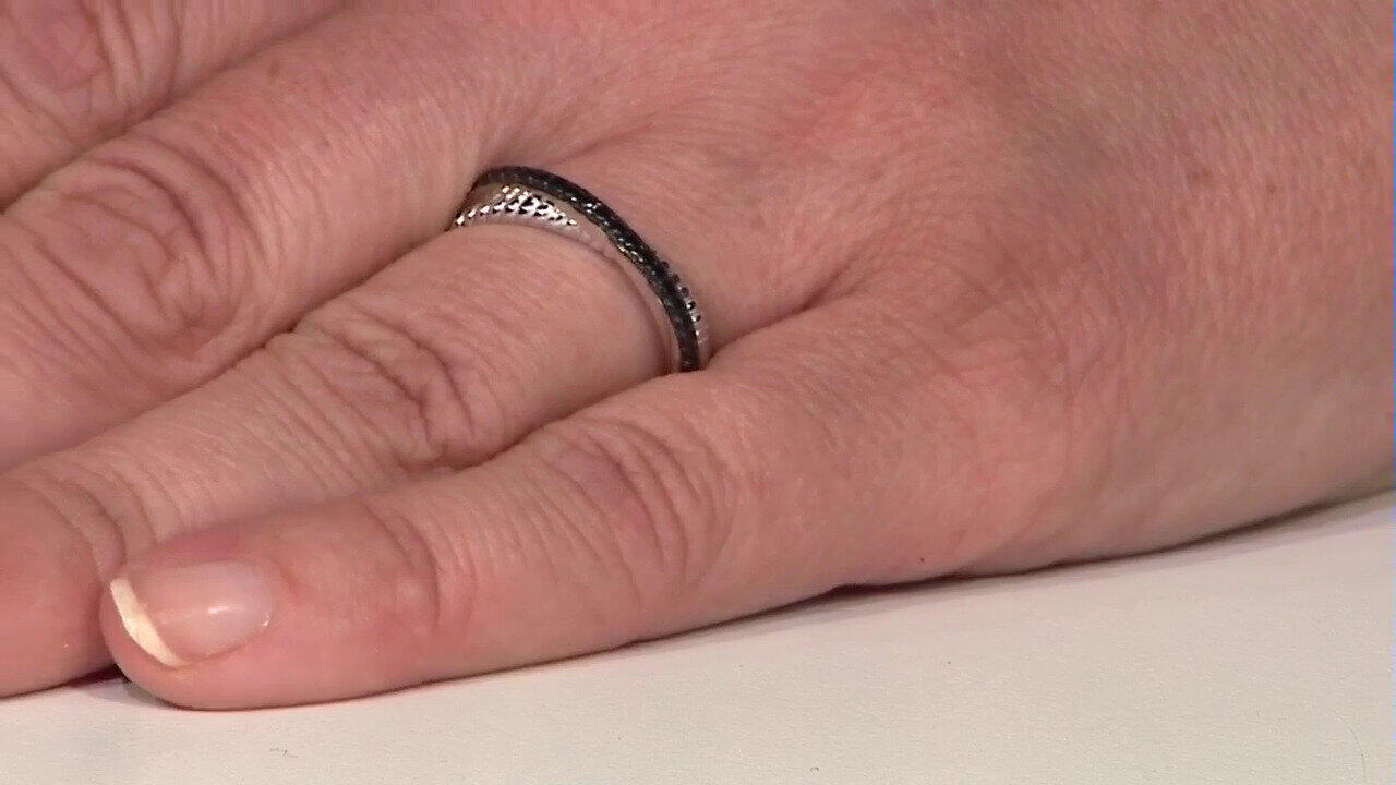 Video Anello in argento con Spinello Nero