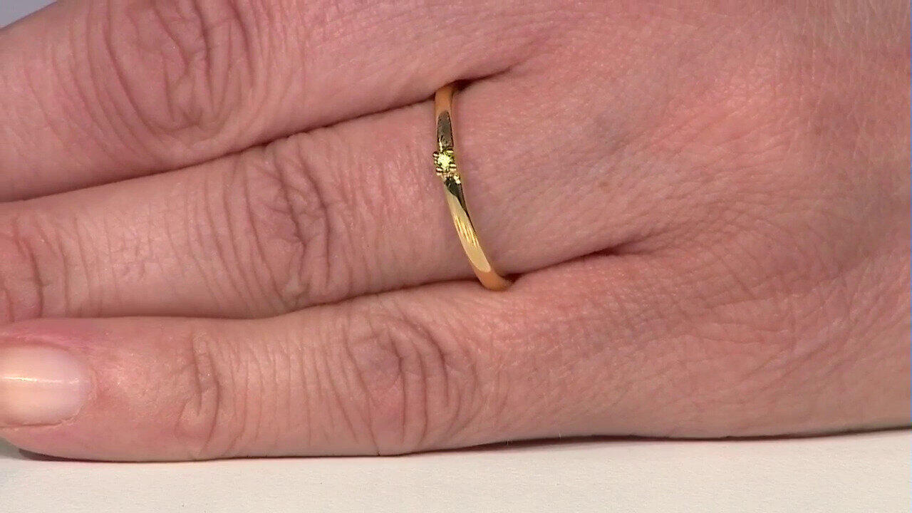 Video Gelber I3 Brillant-Silberring