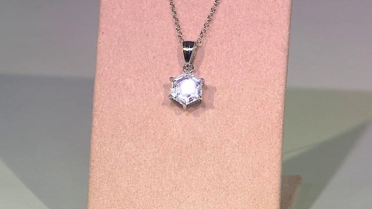 Video Collana in argento con Topazio Bianco