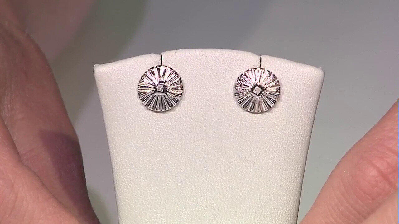 Video Zilveren oorbellen met I2 (I) Diamanten