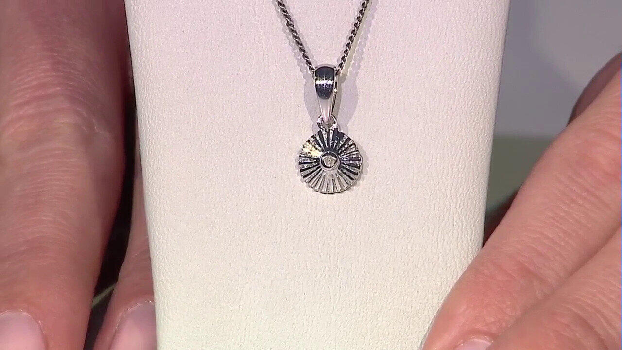 Video Ciondolo in argento con Diamante I2 (I)