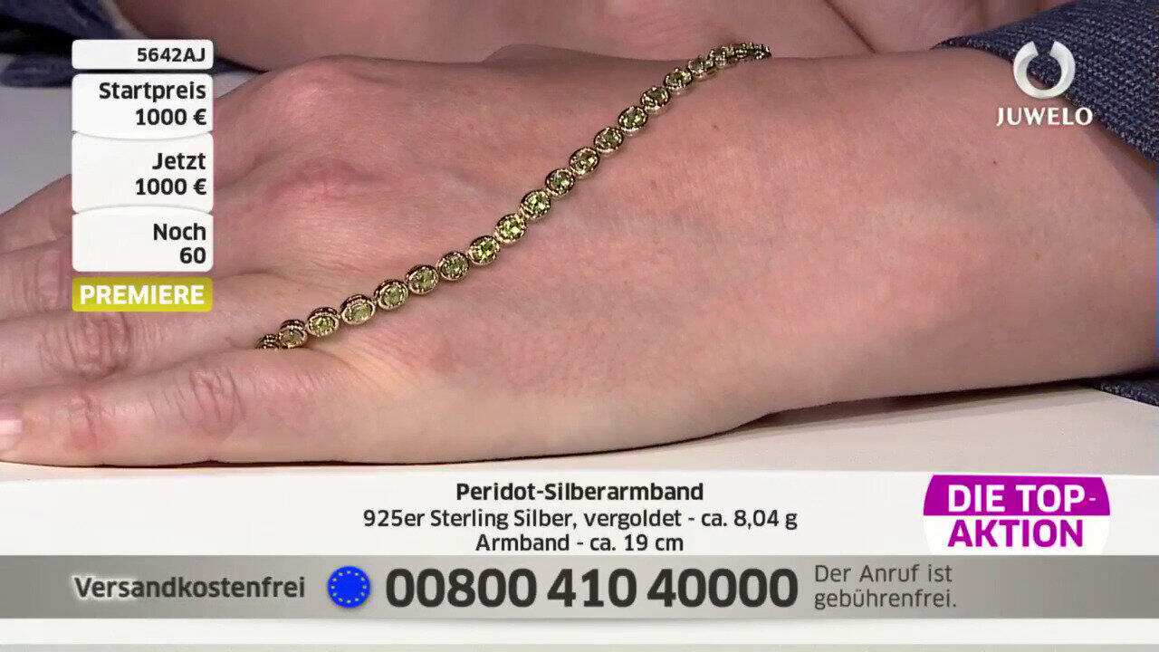 Video Peridot Silver Bracelet