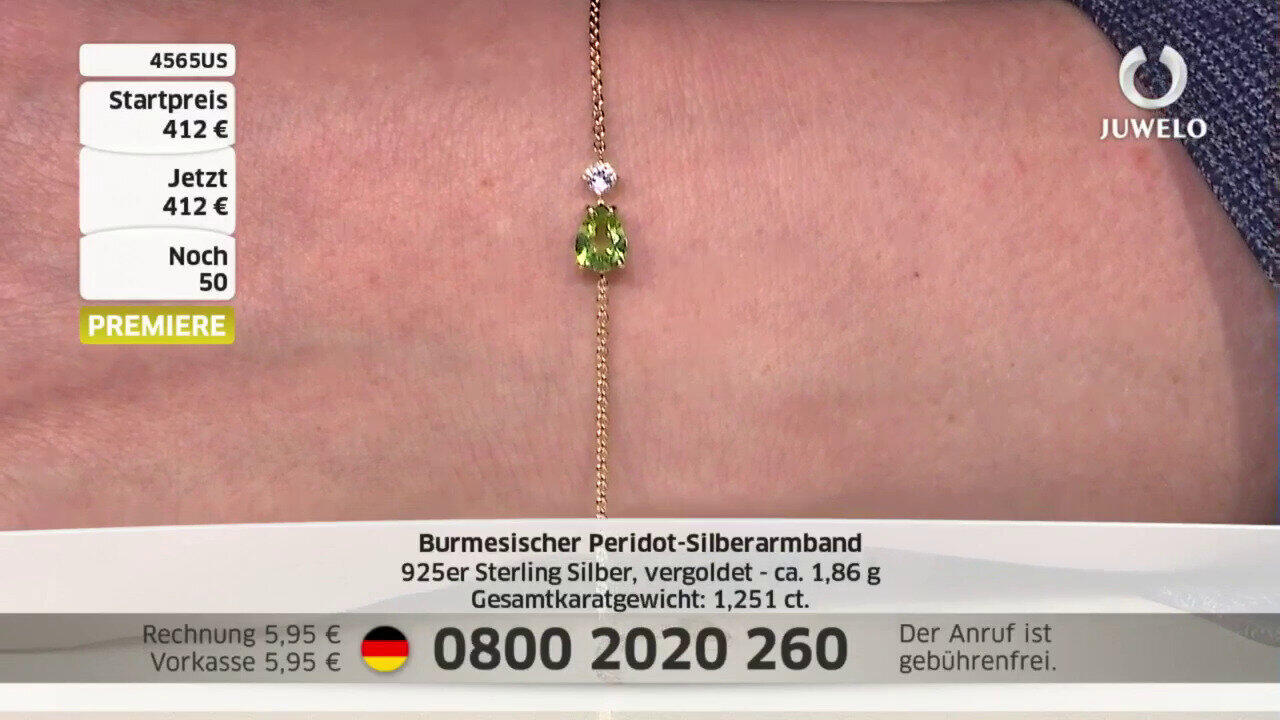 Video Burmese Peridot Silver Bracelet